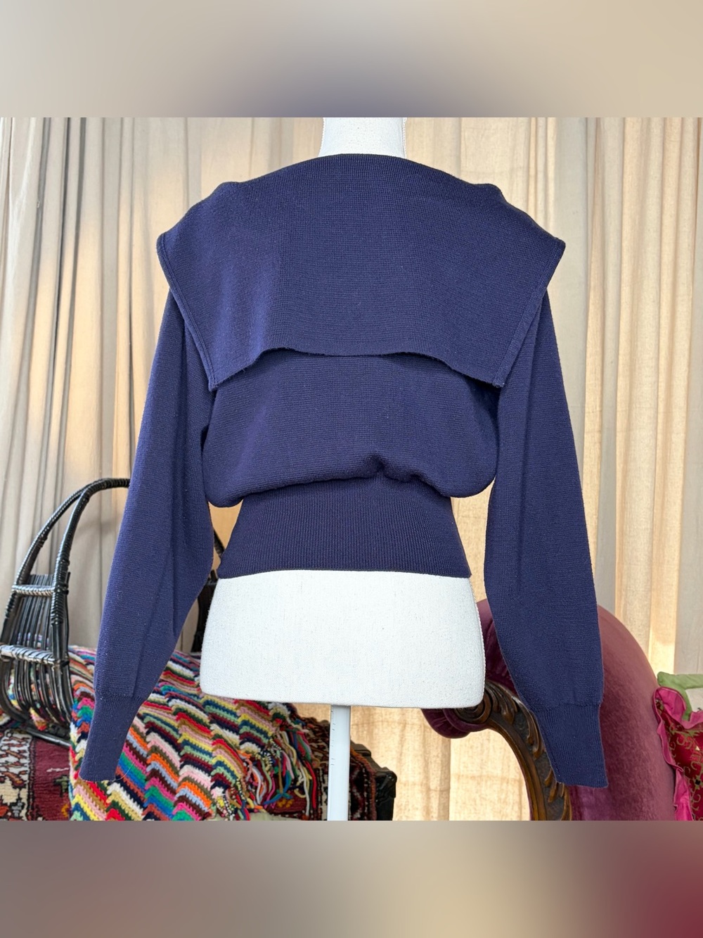 80s Sailor Sweater by Contempo Casuals - Picture 2 of 5